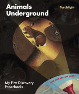 Cover of Animals Underground, a torchlight book from Moonlight Publishing. A perfect summer activity read for UK kids.