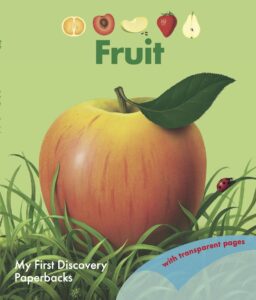 Cover of Fruit, a classic book from Moonlight Publishing. A perfect summer activity read for UK kids.